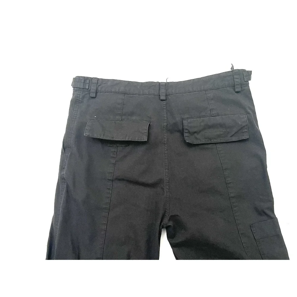Balenciaga Flared Cargo Pants Unisex Large Black 34x34 Ripstop Convertible